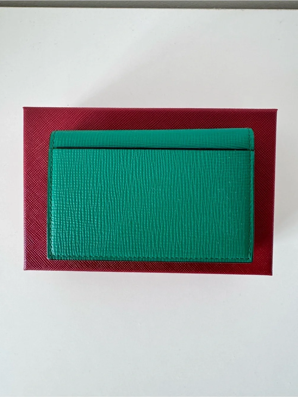 Cartier Losange, 4 Credit Card Holder in Green Grained Calfskin, Leather